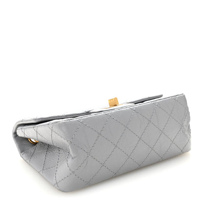 Aged Calfskin Quilted 2.55 Reissue Mini Flap Grey