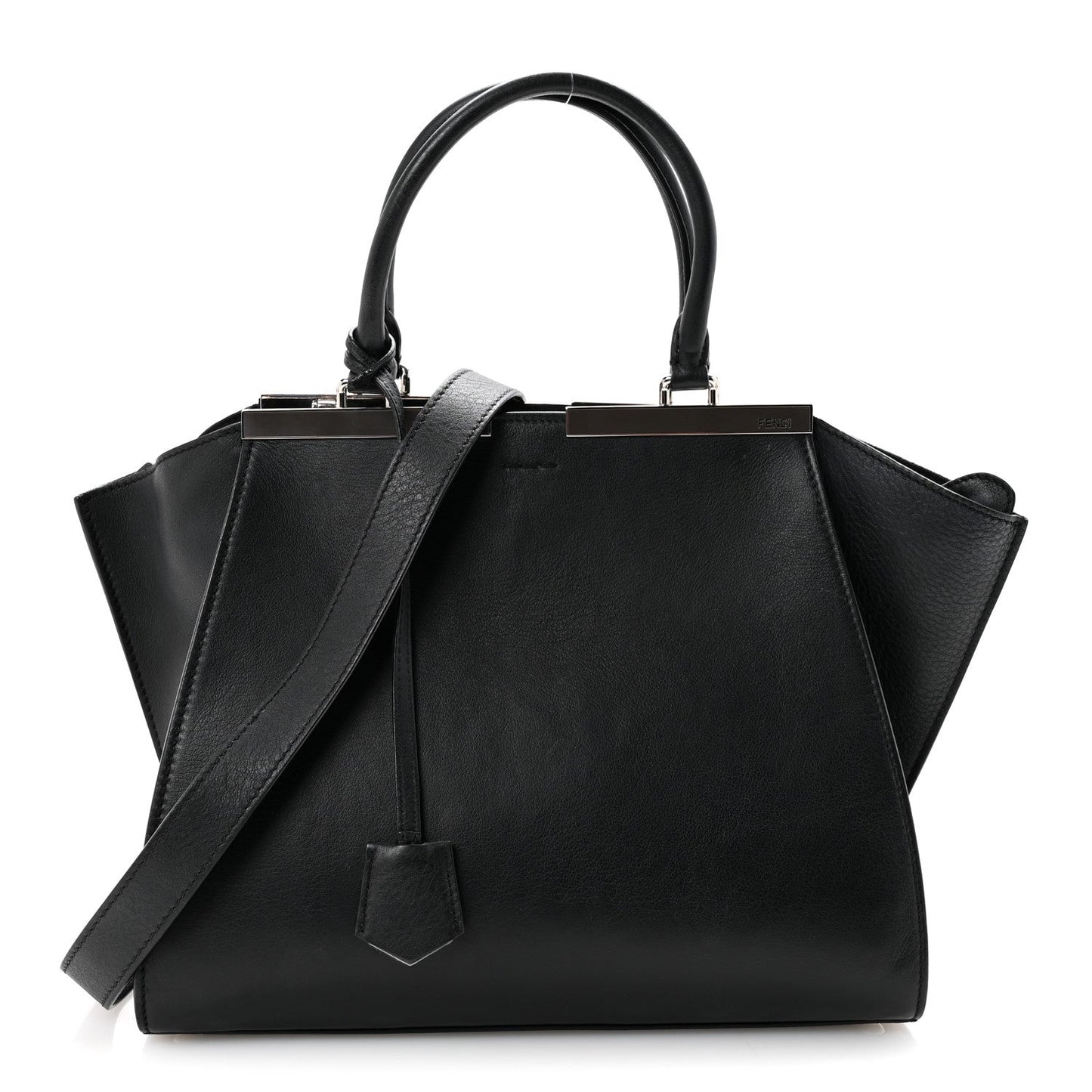 Vitello Dolce Shiny Nappa Petite 3Jours Tote Black