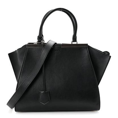 Vitello Dolce Shiny Nappa Petite 3Jours Tote Black