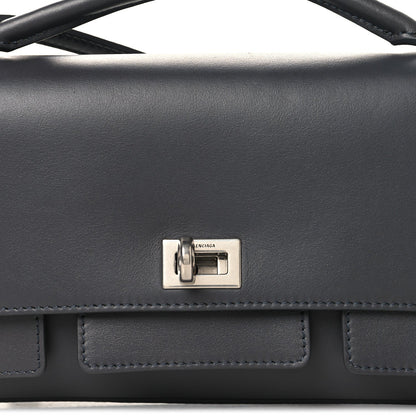 Smooth Calfskin Small Bel Air Clutch On Strap Grey