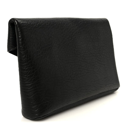 Grained Lambskin Cassandre Envelope Pouch Black