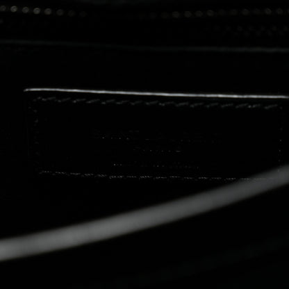 Calfskin Y Quilted Monogram Monochrome Toy Loulou Crossbody Bag Black