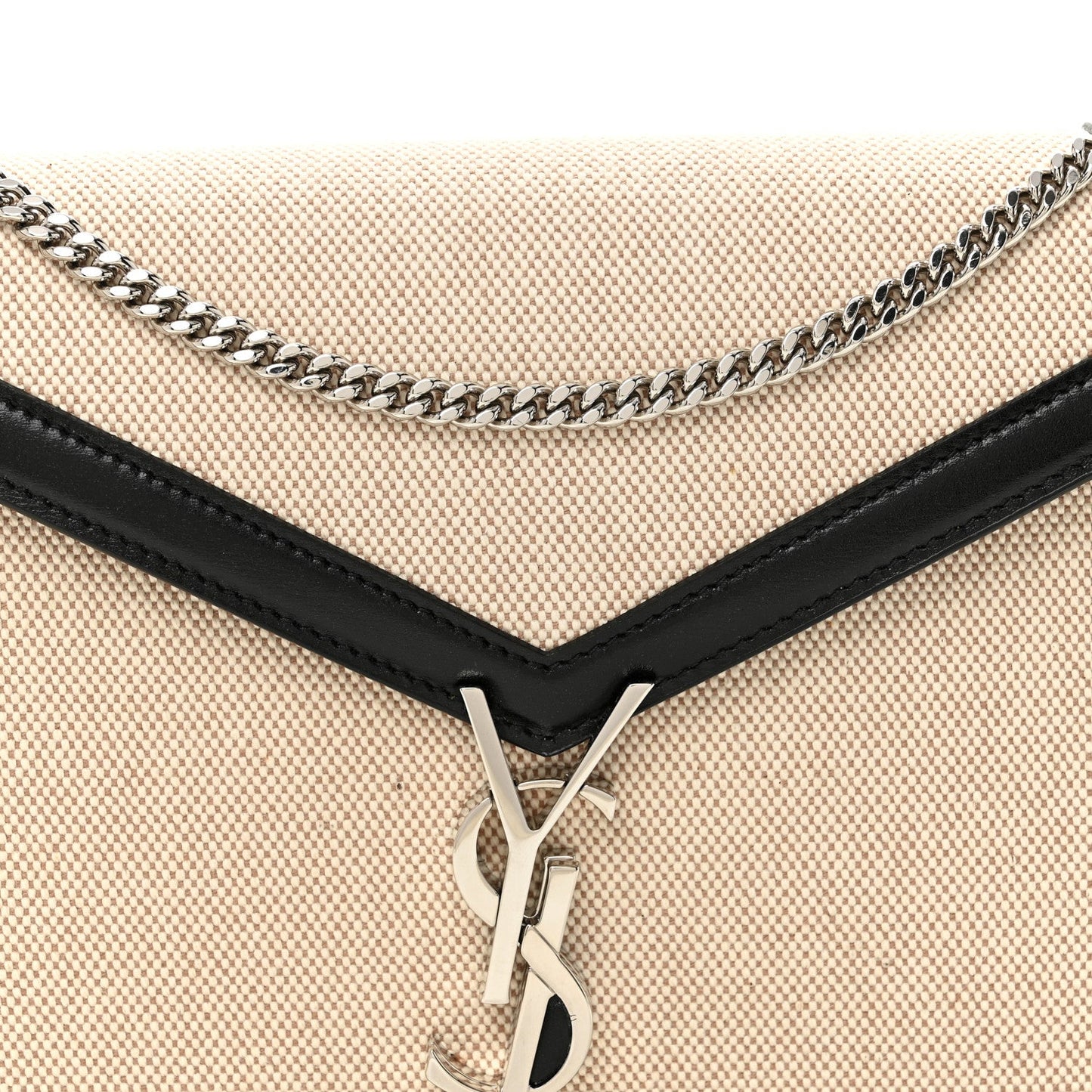 Canvas Calfskin Classic Monogram Cassandra Natural Black