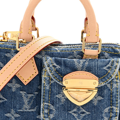 Monogram Denim Nano Speedy Blue