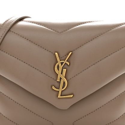 Calfskin Y Quilted Monogram Toy Loulou Crossbody Bag Taupe