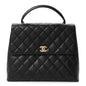 Caviar Quilted Jumbo Kelly Flap Black