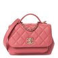 Caviar Quilted Small Business Affinity Flap Pink