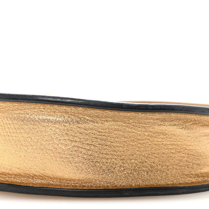 Metallic Grainy Calfskin Mini Vlogo Hobo Bag Gold