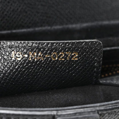 Grained Calfskin Saddle Bag Black