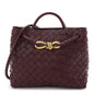 Nappa Intrecciato Small Andiamo Shoulder Bag Barolo