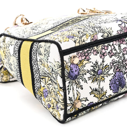 Canvas Embroidered Chardons Toile De Jouy Medium Lady D-Lite Latte Multicolor