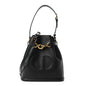 Calfskin CD Embossed Medium C'est Chain Bucket Bag Black