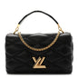 Lambskin Malletage Top Handle GO-14 GM Black