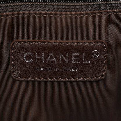 Caviar Quilted Grand Shopping Tote GST Dark Brown