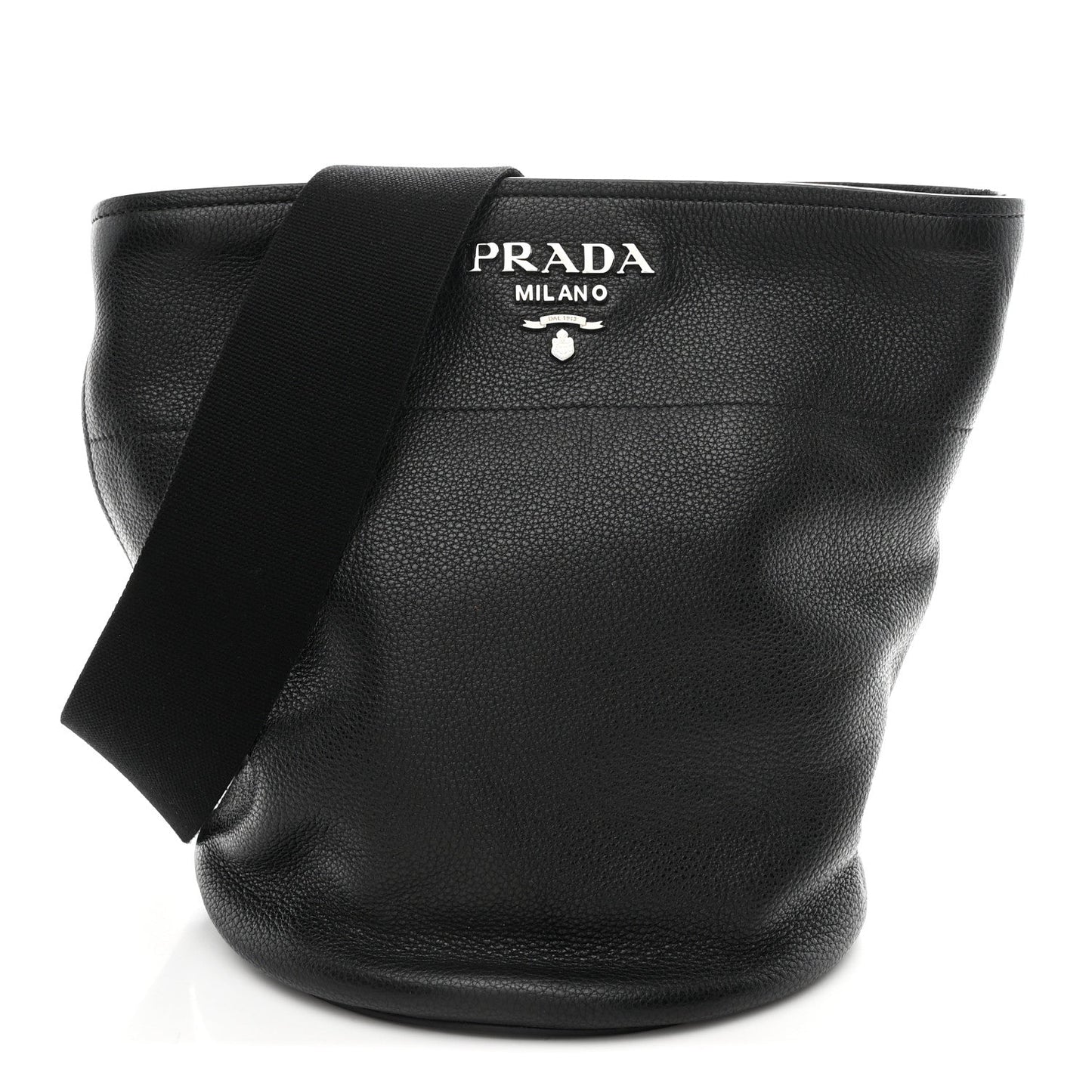 Vitello Daino Bucket Bag Black