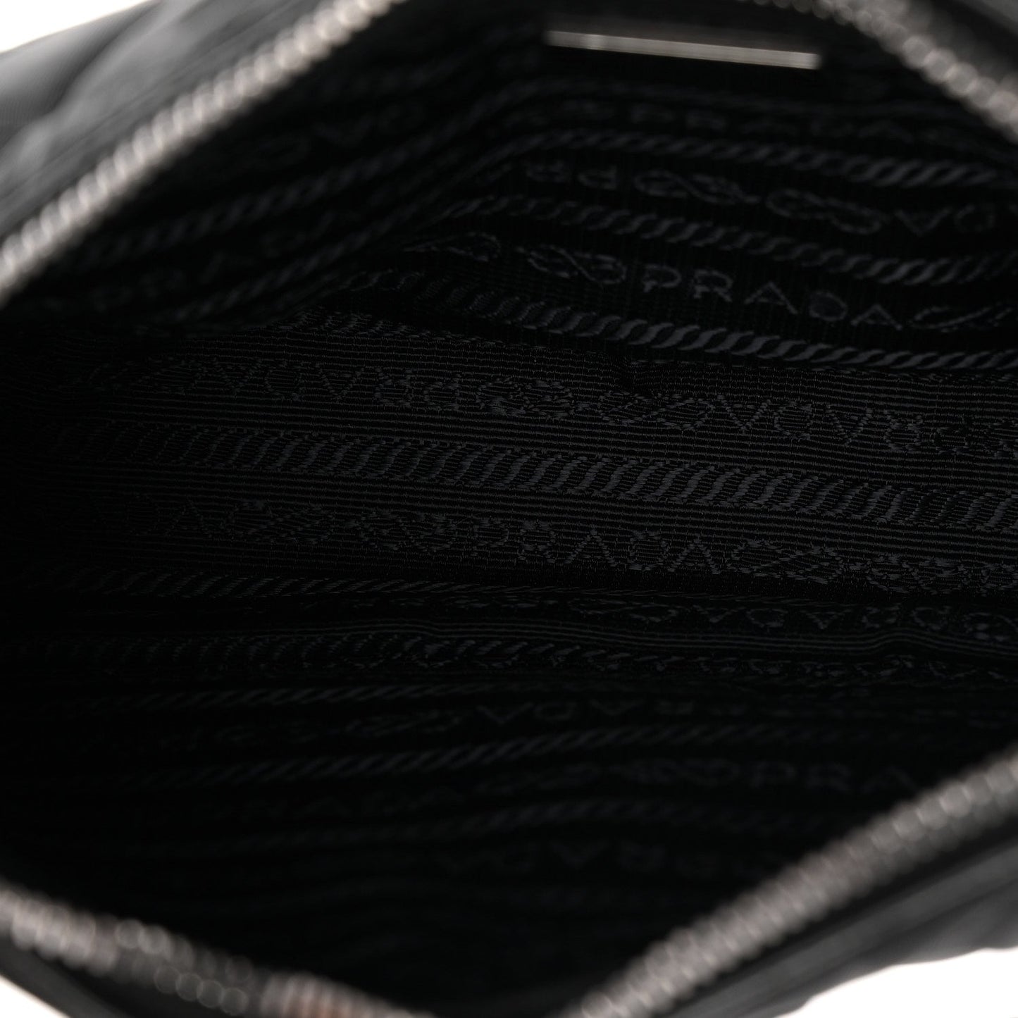 Nylon Tessuto Impuntu Quilted Crossbody Bag Black