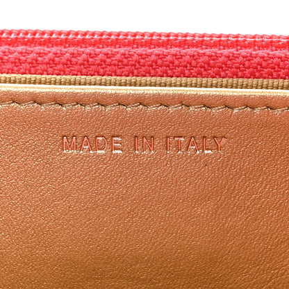 Lambskin Quilted CC Pearl Crush Wallet on Chain WOC Red