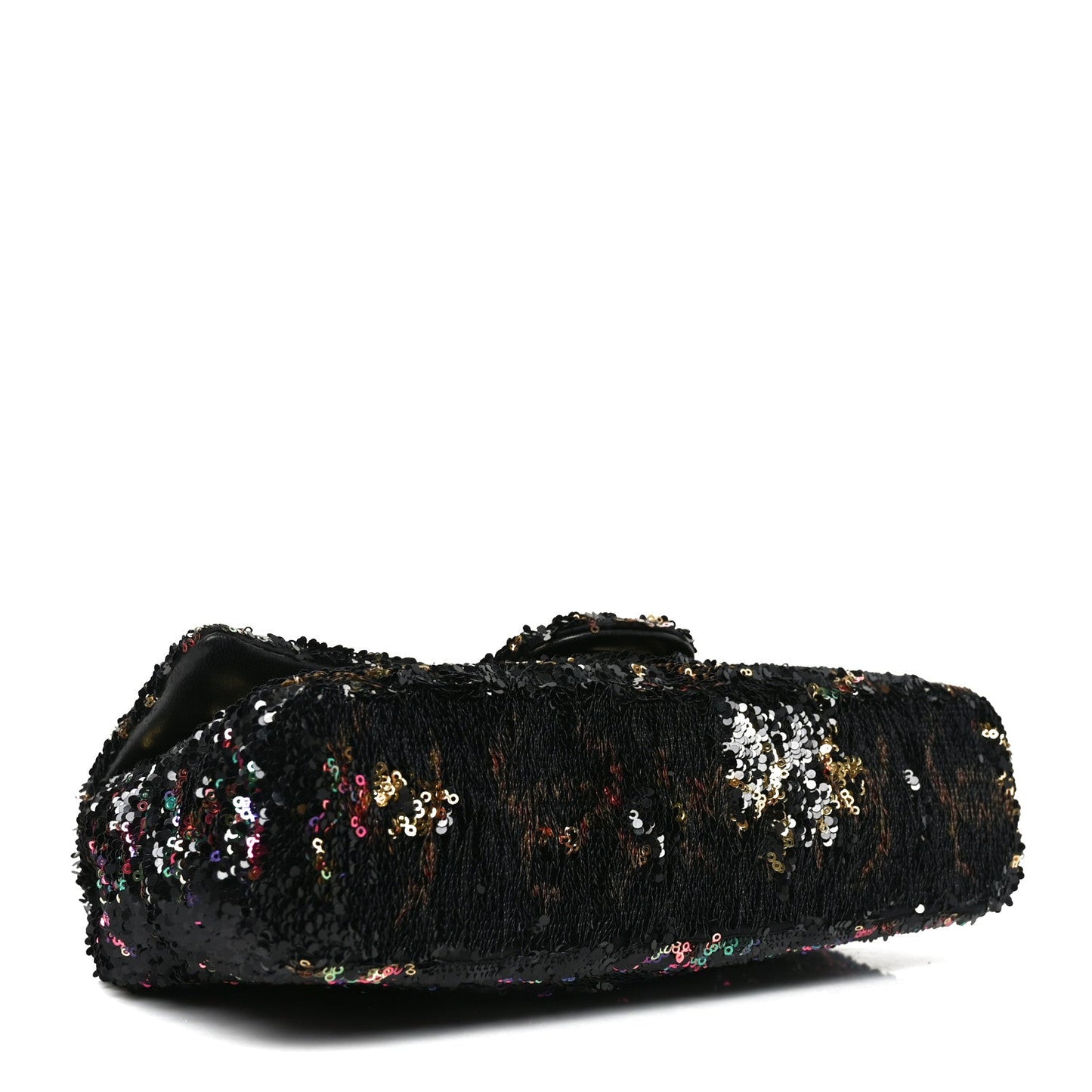 Sequin CC Small Single Flap Black Multicolor