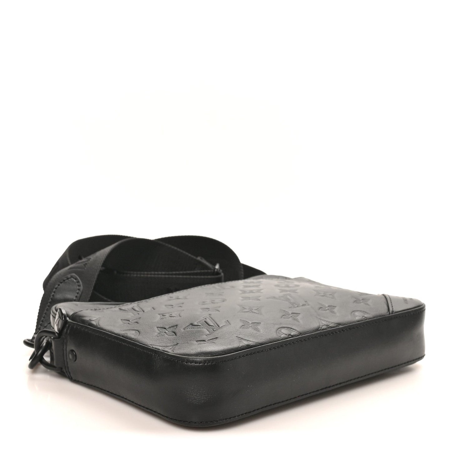 Calfskin Monogram Shadow Duo Messenger Black