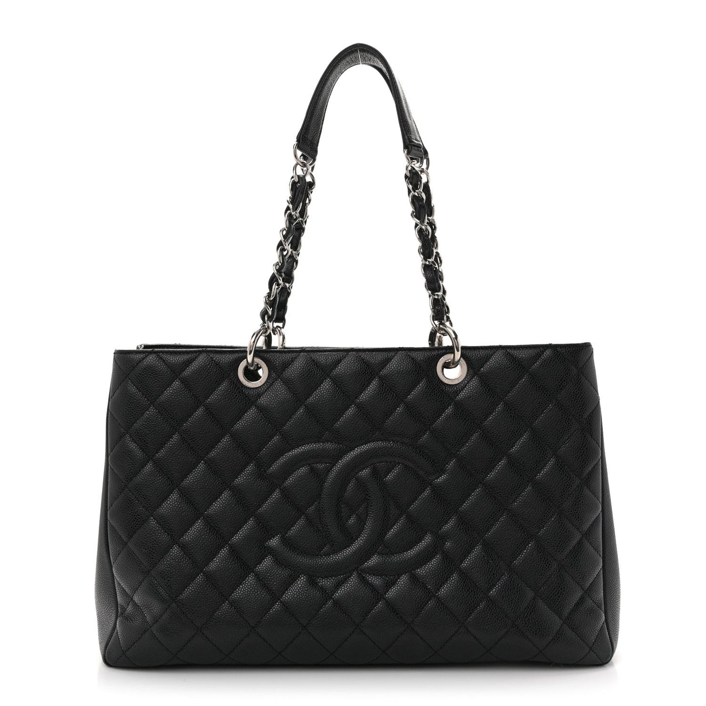 Caviar Quilted XL Grand Shopping Tote GST Black