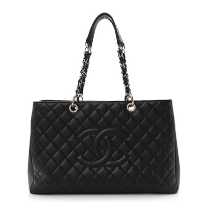 Caviar Quilted XL Grand Shopping Tote GST Black