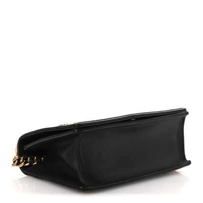 Lambskin Studded Medium Diorama Flap Bag Black
