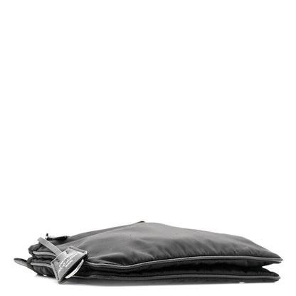 Re-Nylon Saffiano Re-Edition 2000 Double Zip Crossbody Bag Black