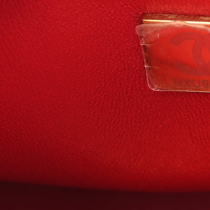 Calfskin Shearling Quilted Small Boy Messenger Bag Red