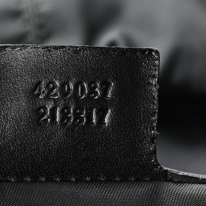 Techno Canvas Web Double Buckle Backpack Black