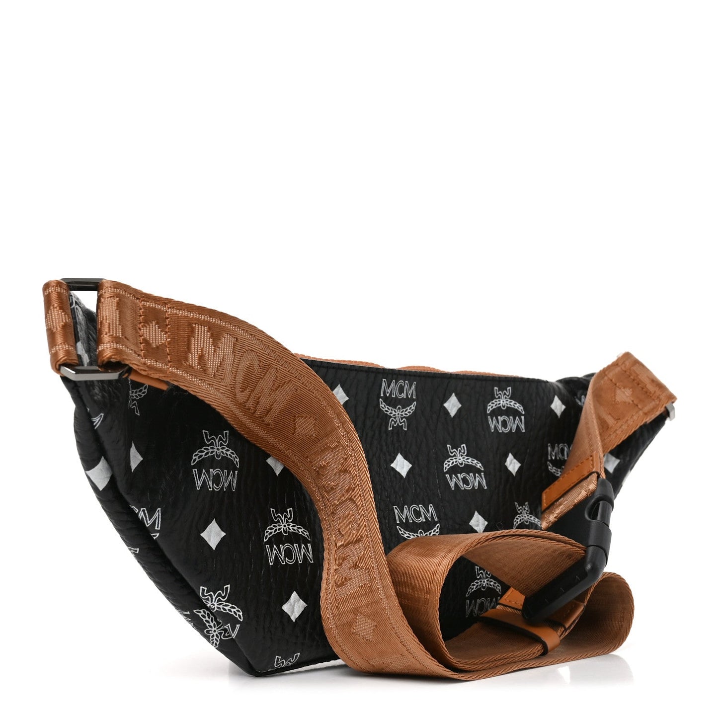 Visetos Small Fusten Belt Bag Black Cognac