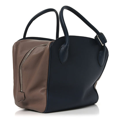 Veau Ecorce Haute Maroquinerie Milaris Blue Marine Vison