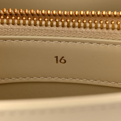 Satinated Calfskin Small 16 Top Handle Bag Beige