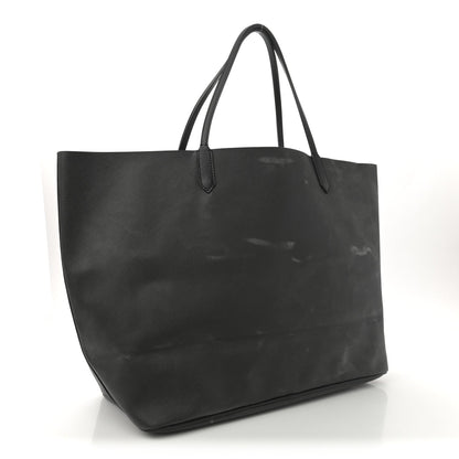Textured Coated Canvas Bambi Print Large Antigona Tote Black