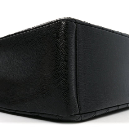 Caviar Quilted Grand Shopping Tote GST Black