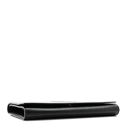 Calfskin Monogram Large Belle De Jour Clutch Black