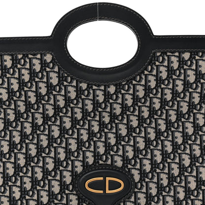 Oblique Fold Over Clutch Blue