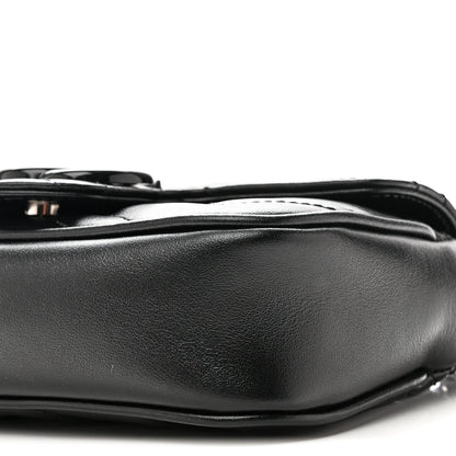 Calfskin Matelasse Monochrome GG Marmont Chain Belt Bag Black