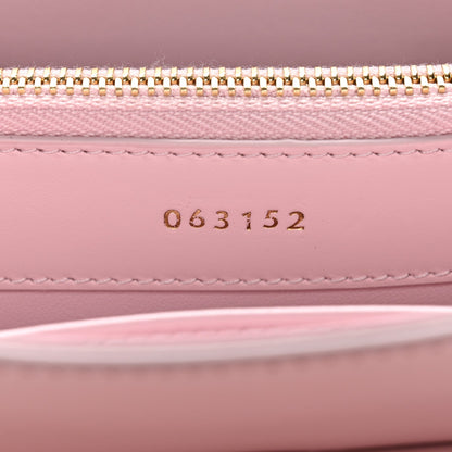 Satinated Calfskin Mini 16 Top Handle Bag Pastel Pink