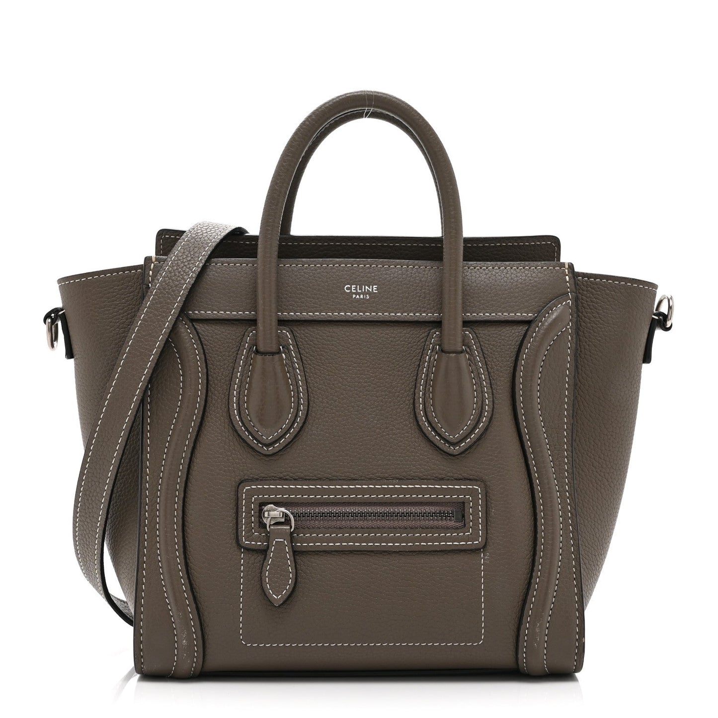 Drummed Calfskin Nano Luggage Souris
