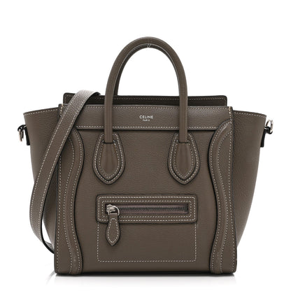 Drummed Calfskin Nano Luggage Souris