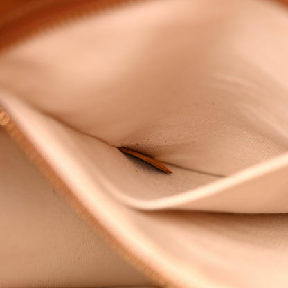 Canvas Calfskin Small Vertical Cabas Natural Tan