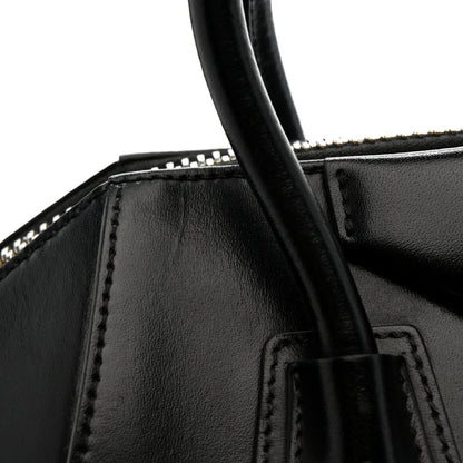 Shiny Lord Calfskin Small Antigona Black
