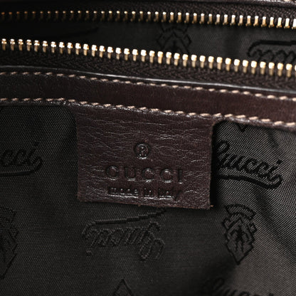 Crystal Monogram Large Hysteria Clutch Brown