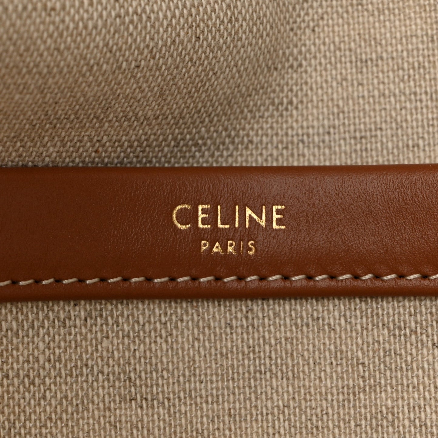 Jacquard Striped Large Cabas Thais Tobacco Tan