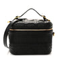 Lambskin Cannage Small Diortravel Vanity Case Black