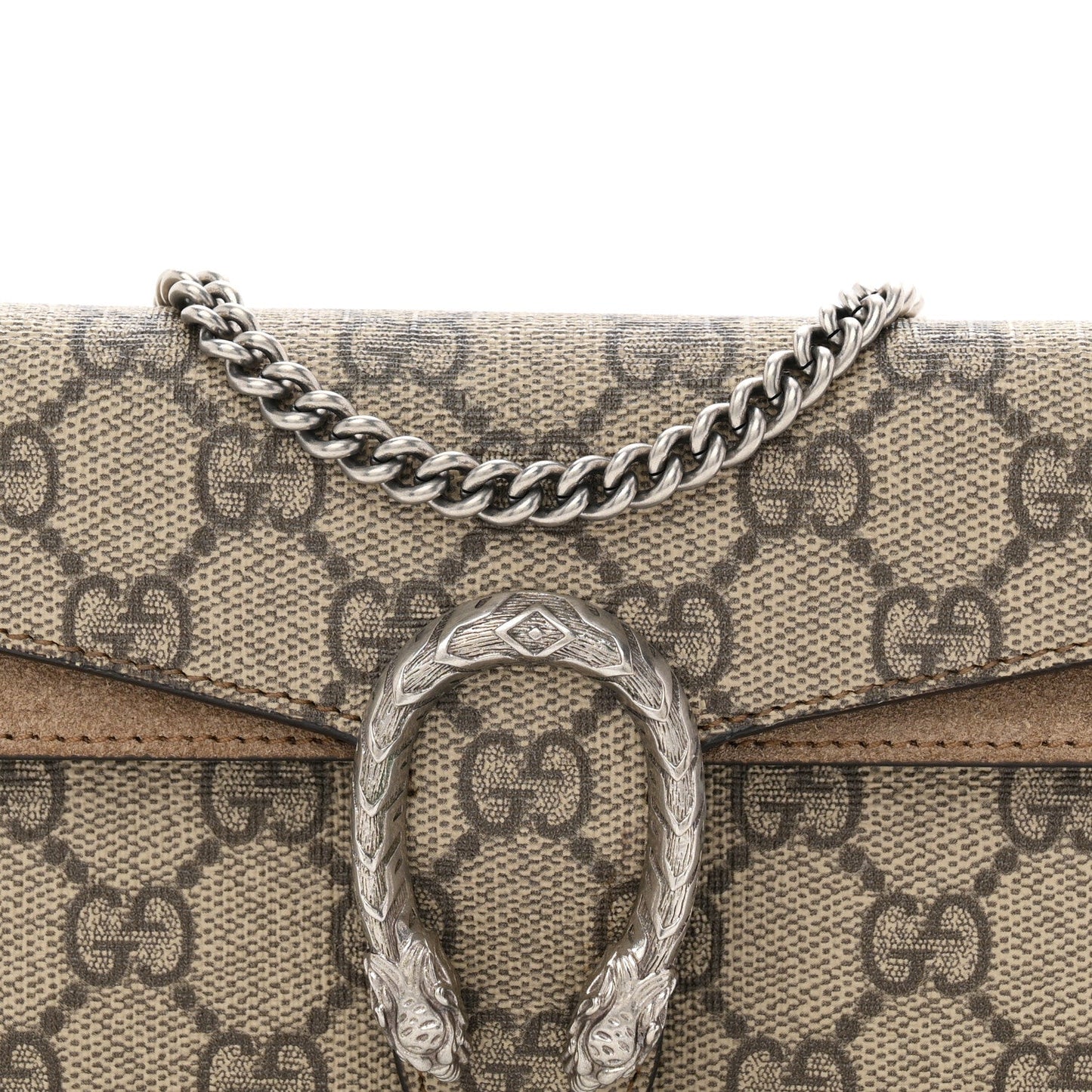 GG Supreme Monogram Super Mini Dionysus Shoulder Bag Taupe