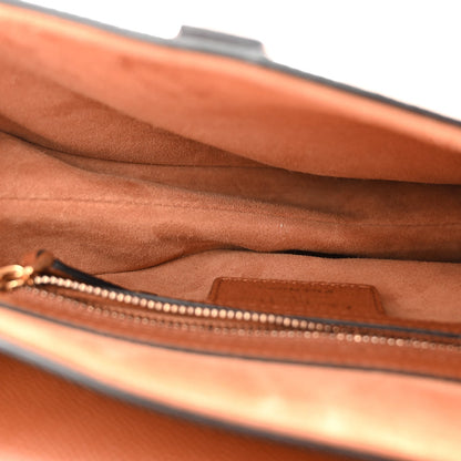 Grained Calfskin Saddle Bag Camello