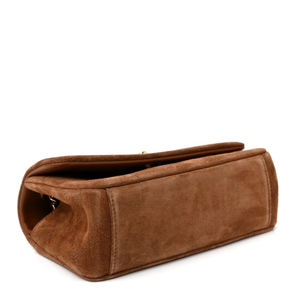 Suede Calfskin Small Eyes On You Flap Camel