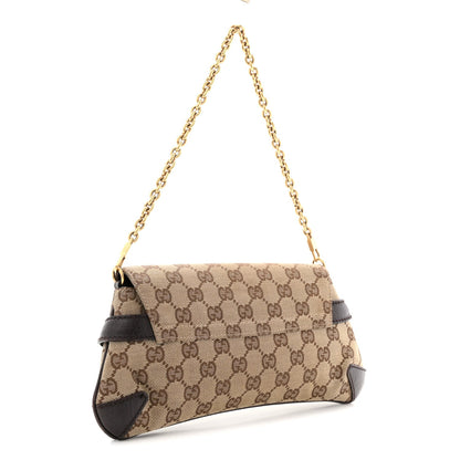 Monogram Horsebit Clutch Dark Brown