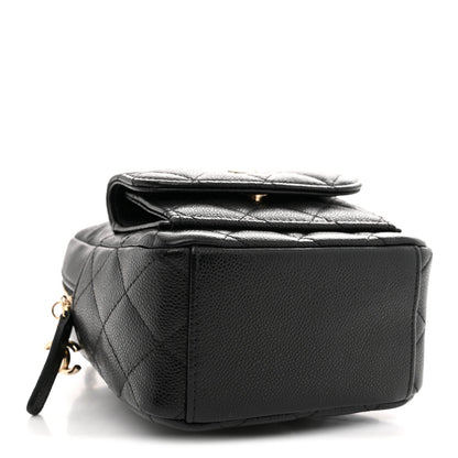 Caviar Quilted CC Mini Classic Backpack Black